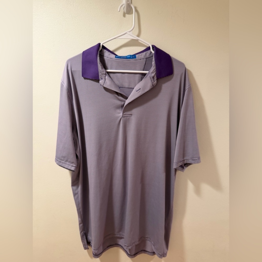 Southern Tide Purple and Gray Men's Polo Shirt